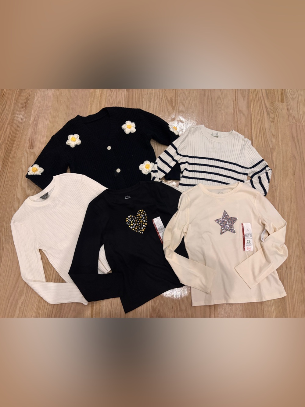 Girls long sleeves tops bundle -s 7-8